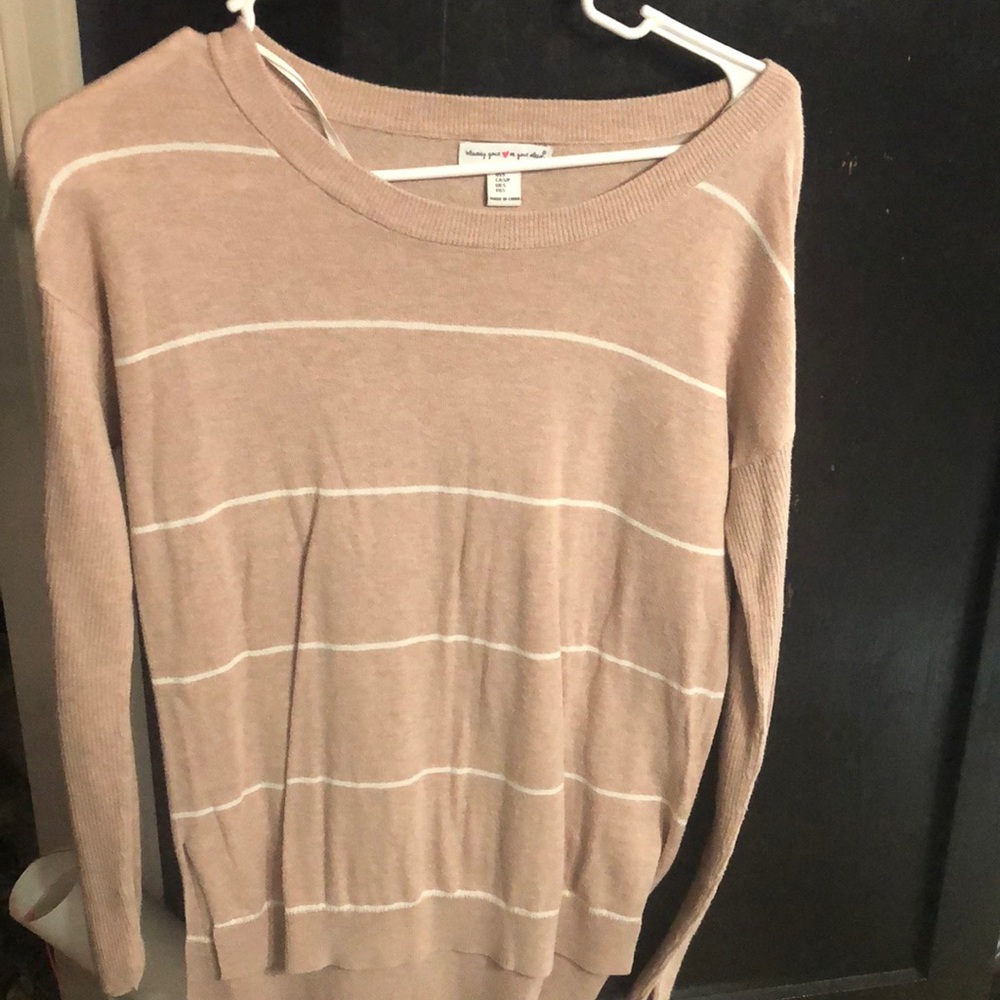Long sleeve pink and white